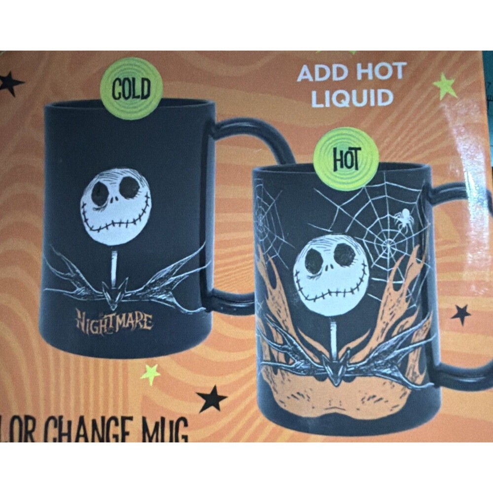 Disney Nightmare Before Christmas Color Change Mug Jack Skellington 15oz New